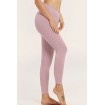 Light-purple Solid Cut Out High Waist Yoga Sports Leggings