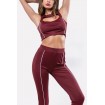 Dark-Contrast Cut Out Yoga Workout Sports Tank Leggings Set