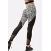 Zebra Mesh Splicing Yoga Workout Sports Leggings