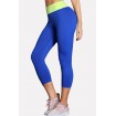 Blue Contrast High Waist Workout Sports Leggings