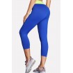 Blue Contrast High Waist Workout Sports Leggings