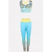 Leopard Print High Waist Yoga Sports Bra Leggings Set