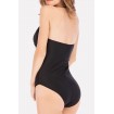 Imitation Pearl Ruched Halter Sexy One Piece Swimsuit