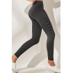 Dark-gray Mesh Crisscross Yoga Sports Leggings