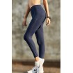 Dark-blue Hollow Out Workout Sports Leggings