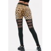 Leopard Mesh Splicing Skinny Yoga Leggings