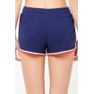 Dark-blue Drawstring Casual Shorts