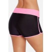 Hot-pink Contrast Two Tone Stretchy Swim Sports Shorts