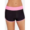 Hot-pink Contrast Two Tone Stretchy Swim Sports Shorts