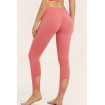 Pink Solid Cut Out High Waist Yoga Sports Leggings