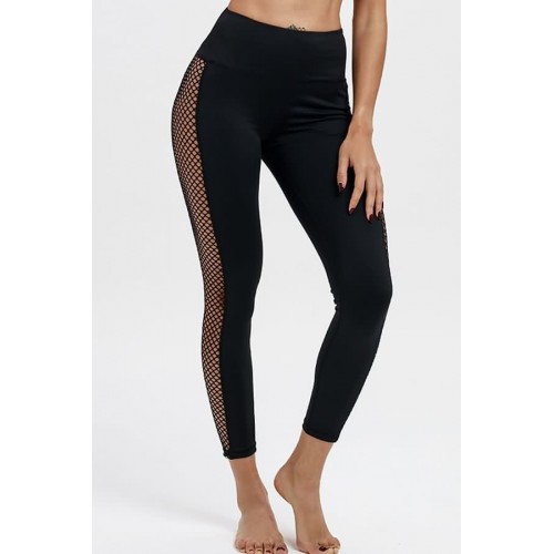 Hollow Out Mesh High Waist Scrunch Sports Leggings