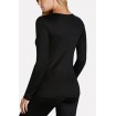 Hollow Out Long Sleeve Round Neck Yoga Sports Tee Top