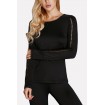 Hollow Out Long Sleeve Round Neck Yoga Sports Tee Top