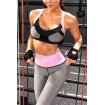 Gray Cross Back Yoga Workout Sports Bra Leggings Set