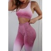 Omber Racer Back High Waist Yoga Sports Bra Leggings Set