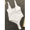 Splicing U Neck Padded Cheeky Sexy One Piece Swimsuit