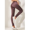 Purple Mesh Crisscross Yoga Sports Leggings