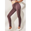 Purple Mesh Crisscross Yoga Sports Leggings