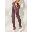 Purple Mesh Crisscross Yoga Sports Leggings