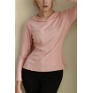 Pink Hooded Long Sleeve Workout Sports Tee