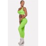 Neon Green U Neck Racer Back High Waist Yoga Sports Bra Leggings Set