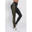 Hollow Out Side Neon Striped Yoga Sports Leggings