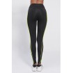 Hollow Out Side Neon Striped Yoga Sports Leggings